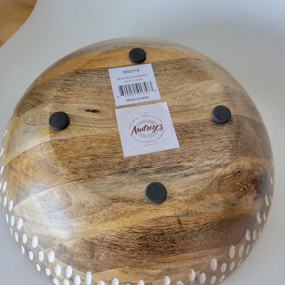 Wooden Bowl Decrotive Decor Real Wood New - Picture 4 of 8